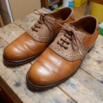 ハンドソーンウエルテッド製法 サドルシューズ 内羽根